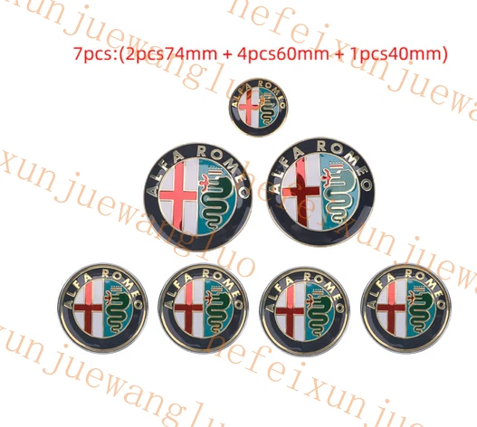 Gold ALFA ROMEO Hood Trunk Hubcaps Steering Wheel Emblems Badges Decals - image 1 of 1