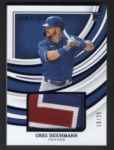 2022 Panini Immaculate Greg Deichmann #10/25 Jersey Patch Card Chicago Cubs - Picture 1 of 2