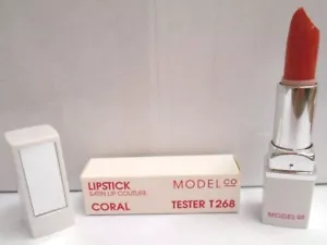 Model Co Lipstick with mirror Satin Lip Couture Full Size CORAL - Picture 1 of 1