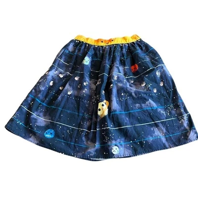 Modcloth 100% Cotton Space Universe Planet Skirt A-Line Full Size Medium - Image 1 of 4
