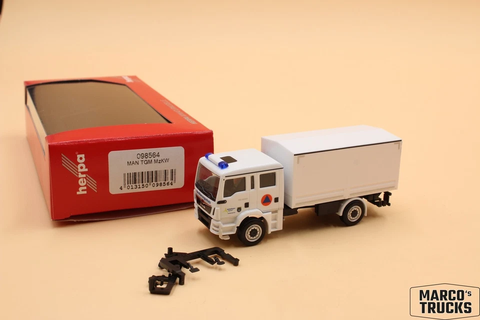 Herpa MAN TGM MzKW "Katastrophenschutz Städteregion Aachen" No. 098564 1/87 /HN4 - Image 1 of 1