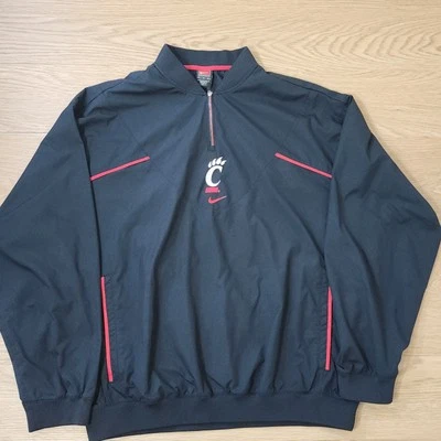 Nike Team Cincinnati Bearcats Windbreaker Pullover Mens L Vintage 90s Embroidery - Image 1 of 4