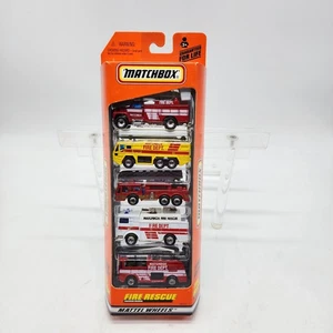 UH 1998 Matchbox Fire Rescue Exclusive Designs 5 Pack Gift Set Mattel Wheel - Picture 1 of 9