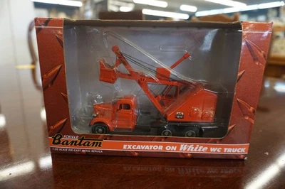1/50 Spec Cast Schield Bantam Excavator on White WC Truck (14619) - Image 1 of 4