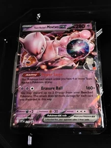 Team Rocket's Mewtwo Ex 216 Pokémon TCG S&V Black Star Promo FOIL HOLO - Picture 1 of 1