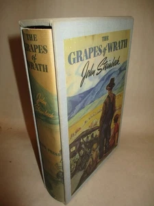 'Grapes of Wrath' John Steinbeck First Edition Library facsimile 1967 slipcase - Picture 1 of 7