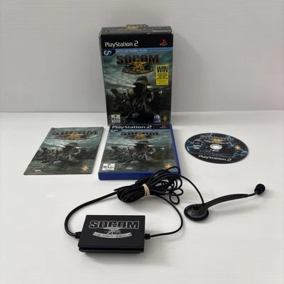 SOCOM: U.S. Navy SEALs PlayStation 2 PS2 Big Box with Part Headset - Image 1 of 4