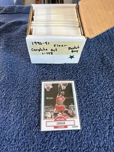 1990-91 Fleer Basketball Komplettsatz #1-198 Jordan, Bird, Magic, HOF's - Bild 1 von 1