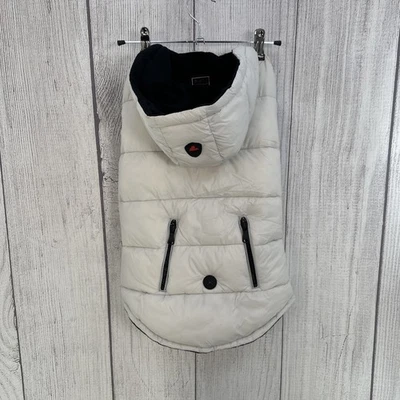 Pajar Pup Dog Coat XL Light Gray Duke Quilted Puffer Jacket Fleece Lined Pockets - Image 1 of 4