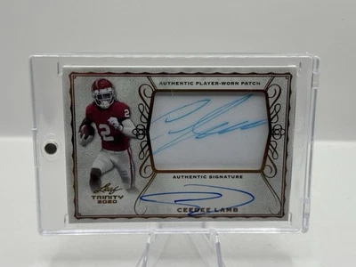 CeeDee Lamb Patch Auto 2020 Leaf Trinity - Image 1 of 2