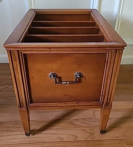 Hard to Find! Mid-century 2-Drawer Hardwood File Cabinet - Open Top EZ File (e7) - Picture 1 of 12
