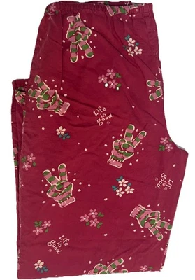 Pantalones de pijama Life is Good XL Peace Sign mitones corbata de algodón Foto 1 de 4