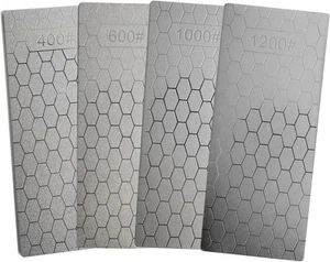 Diamond Sharpening Stone, 4Pcs Knife Sharpener (400/600/1000/1200 Grit) - Picture 1 of 7