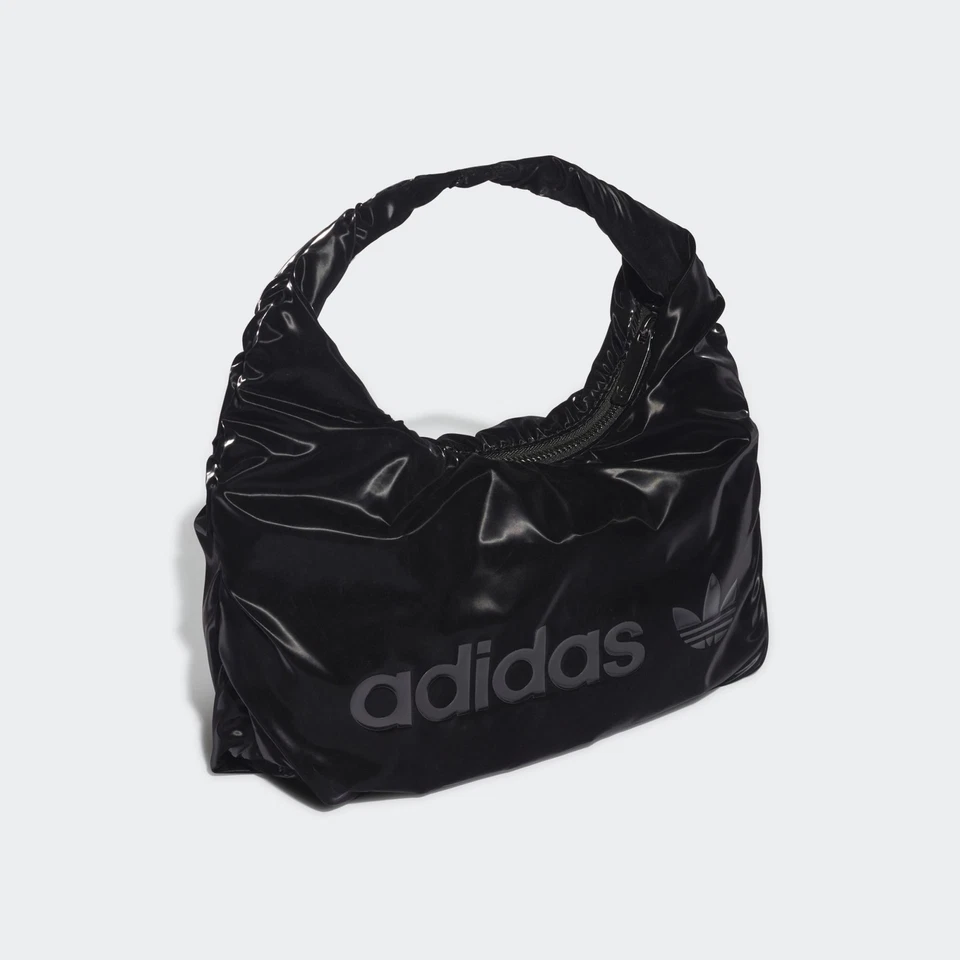 Adidas Originals Women's Lifestyle Bag Mini Satin Shoulder Bag 2.25L Black - Image 1 of 4