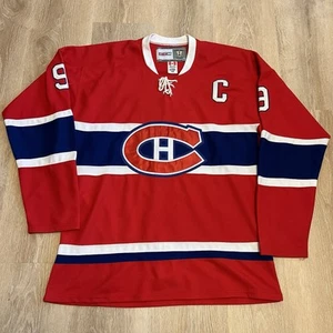 Maglia CCM Vintage Autentica Gioco sul Ghiaccio Montreal Canadiens 9 Richard Taglia 54 - Foto 1 di 10