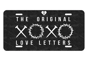 Jesus The Original Love Letters XO License Plate Auto Car Bike Motorcycle boat - Foto 1 di 11