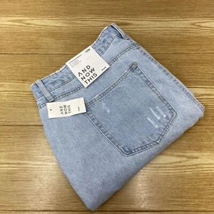 Pantalones Para Mujer Jean De Mezclilla Estilo Desgastados Recto Nuevo Talla 18W - Picture 1 of 23