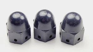 (3 lot) Chrysler Force 165094 Prop Nut (black, plastic) OEM Outboard Part - Bild 1 von 2
