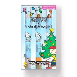 Wet n Wild X Peanuts 3 Multistick Lip Eye Cheek Makeup Christmas Limited Edition - Picture 1 of 5