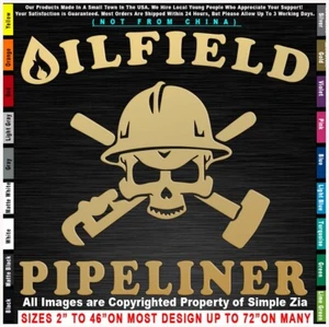 Oilfield Pipeliner Hardhat Skull Life Mafia Roughneck drill Frac Pickup Decal - Picture 1 of 12