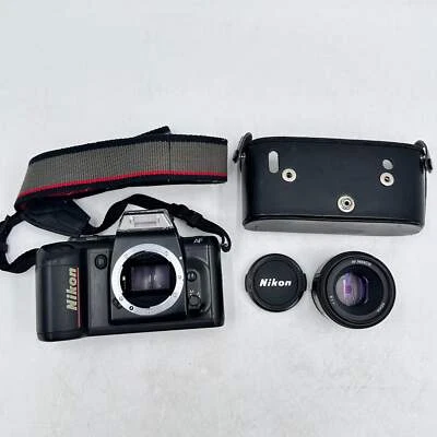 Cámara fotográfica Nikon N4004 35 mm con lente Nikkor AF 50 mm 1,8 Foto 1 de 4