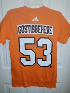 adidas NHL T-Shirt Philadelphia Flyers Gostisbehere Orange Men's M - Picture 1 of 2