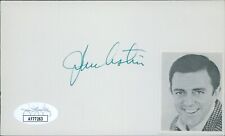 John Astin Actor Signed 3x5 Index Card JSA Authenticated