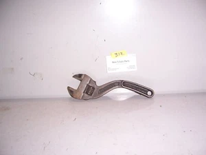 VINTAGE WESTCOTT #80 10" CURVED HANDLE  ADJUSTABLE "MONKEY" WRENCH GARAGE ART - Picture 1 of 5