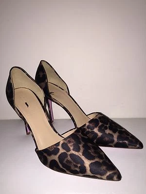 JCrew Elsie d'Orsay Pumps in Leopard Dusty Cedar Size 9.5 heels shoes e0811 $298 - Image 1 of 4