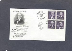 #1177 4c HORACE GREELEY FDC CHAPPAQUA,NY FEB 3-1961 ARTCRAFT CACHET - Picture 1 of 1