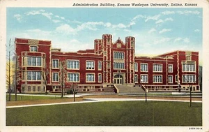 # B2522 SALINA, KS. CARTOLINA, KANSAS WESLEYAN UNIVERSITY - Foto 1 di 2