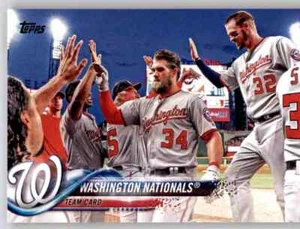 2018 Topps Series 1 Team Card Base Card MLB PWE Set Break Nationals #349 - Imagen 1 de 2
