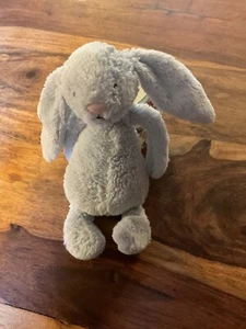 Little Jellycat Blue Bashful Bunny with Rattle 8” - Picture 1 of 4