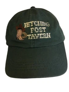 Hitching Post Tavern Green Cotton Adjustable Baseball Cap Embroidered Logo HTT M - Picture 1 of 6
