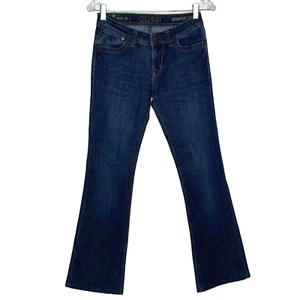 DL1961 Jeans Womens 2 26 Jennifer Boot Cut Dark Wash Low Rise Fading Whiskering - Picture 1 of 8