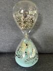 Hourglass Mercury Look Turquoise Sand 30 Minute Timer 8.25" 