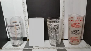 Vintage Bartenders Shakers Glasses Various Graphix - CHOOSE One or Buy All 3Pcs. - Picture 1 of 8