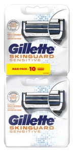 Pack 10 Lames GILLETTE SKINGUARD Sensitive Recharge Rasoir Gilette Peau Sensible - Picture 1 of 4