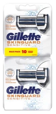 Méga Pack 10 Lames GILLETTE SKINGUARD Sensitive Recharges Rasoir Peaux Sensible