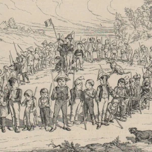 La mobilisation - La rentrée - Gravure de presse 1887 - Picture 1 of 2