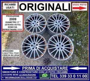 CERCHI IN LEGA ORIGINALI -17 POLLICI- ALFA ROMEO GT 147 156 -DA RIPRISTINARE- - Foto 1 di 16