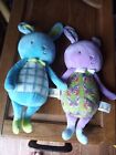 Two Bunnies By The Bay Bunny Blue Plush Stuffed 2022 Easter New W/O Tag