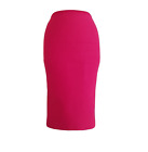 ROLAND MOURET Fuchsia Pink Stretch Knit, Zip Back Midi Skirt UK8