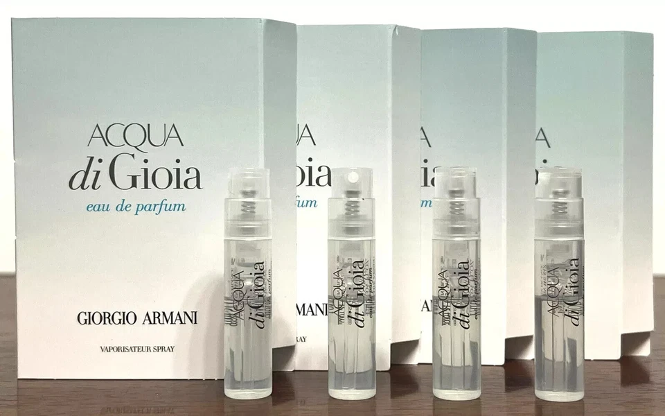 3x Giorgio Armani ACQUA Di Gioia Eau De Parfum .05 Oz Sample