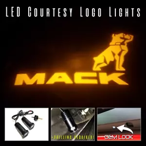 2 Door Retrofit LED Puddle Light Kit Ghost Shadow for MACK Semi Camion - Amber - Picture 1 of 6
