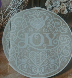  Christmas JOY Whitework Hoop OOP Cross Stitch PATTERN (T) - Picture 1 of 1
