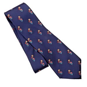 Corbata vintage Neiman Marcus 100 % seda azul liso con patrón de flores 3"x56" EC - Imagen 1 de 5