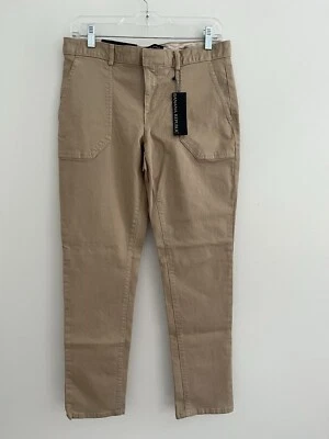 Pantalones al tobillo ajustados Banana Republic para mujer talla 4 beige tiro medio Foto 1 de 4
