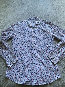 Express Men Slim Floral Long Sleeve Button-Up Shirt Multicolor Size M 15-15.5 - Picture 1 of 9