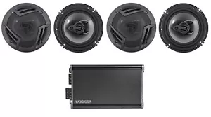 Kicker 46CXA3604T CXA360.4 360 W RMS 4-Kanal Auto Verstärker + (4) 6,5" Lautsprecher - Bild 1 von 10